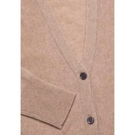 Buttoned cardigan ref. 5019 100% CASHMERE Camel  - Lingerie le Chat