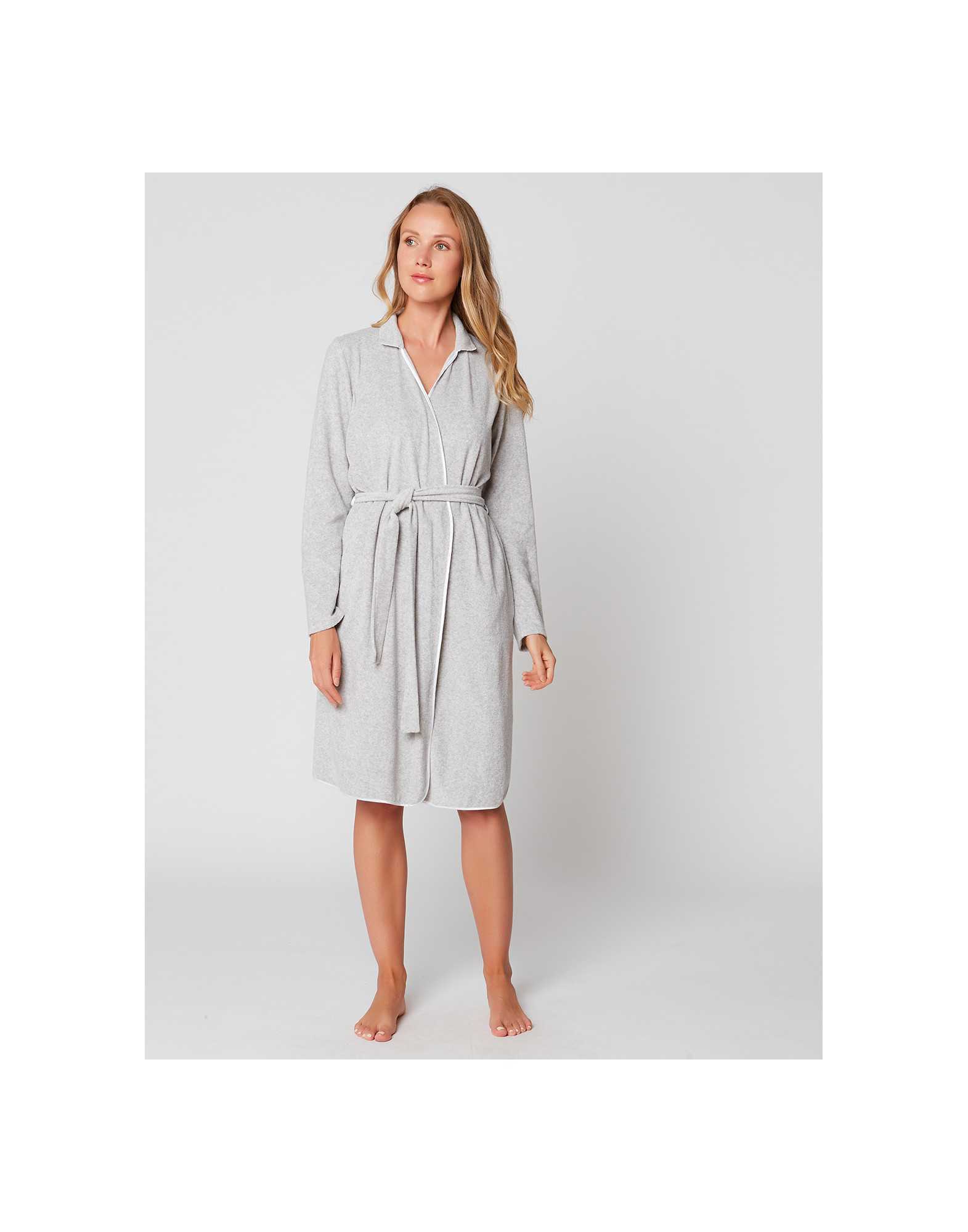 ESSENTIEL E61A terry cloth wrap-over dressing gown