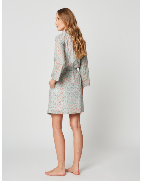 Liberty-print dressing gown 160 SKY-BLUE ELOISE