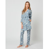 Liberty-print dressing gown 160 THORPE BLUE