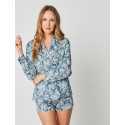 Chemise en tissu Liberty 130 BLEU THORPE