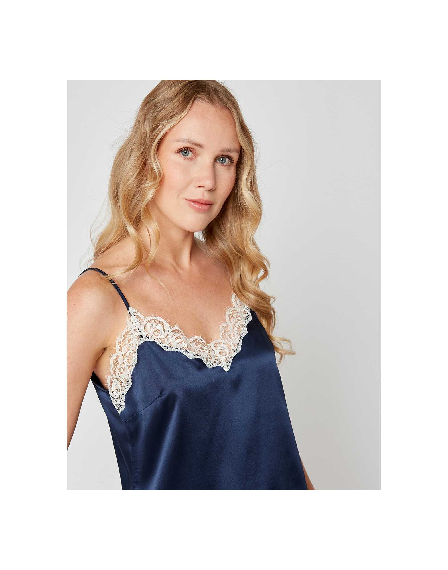 Silk camisole 230 Navy Blue