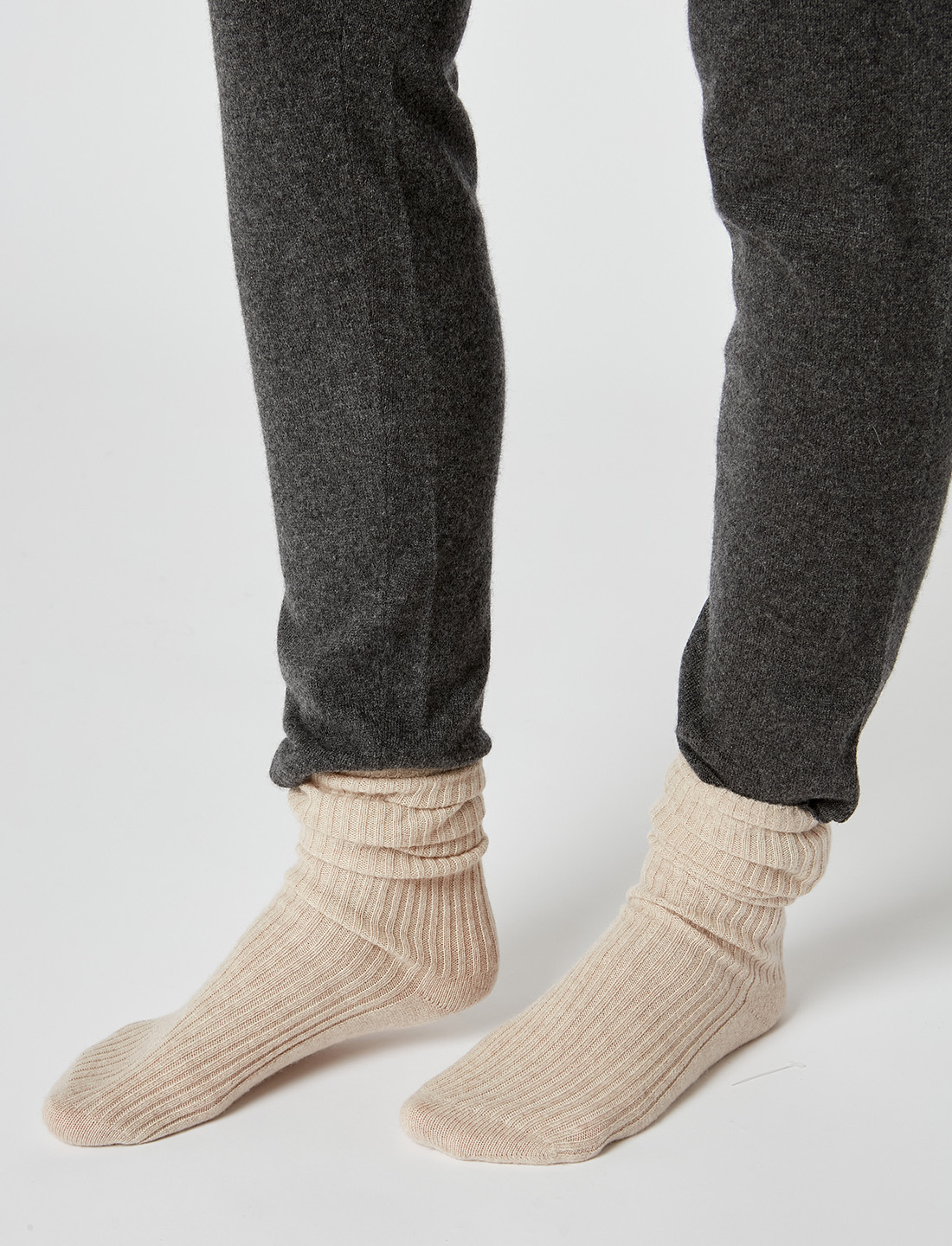 Chaussettes en cachemire camel