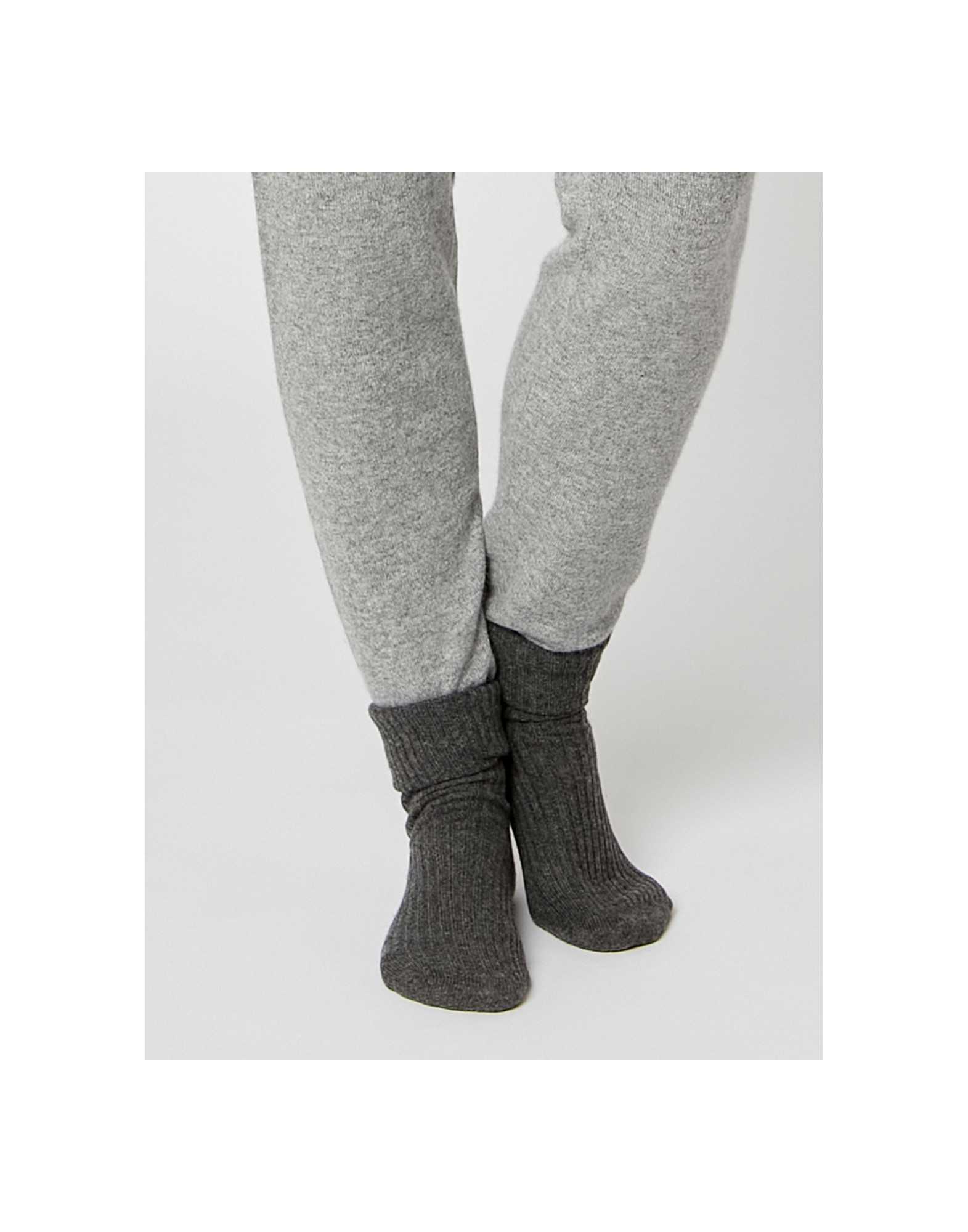 Cashemere socks CACHE 014 in slate grey - Lingerie le Chat