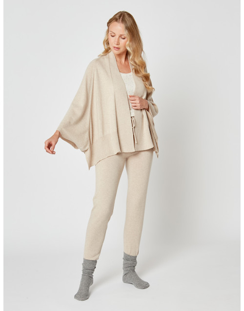 Poncho in camel Lingerie le Chat