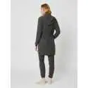 Cashmere bathrobe with shawl collar and soft hood in slate grey - Lingerie le Chat
