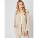 Shawl-collar jacket CACHE 007 in camel  - Lingerie le Chat