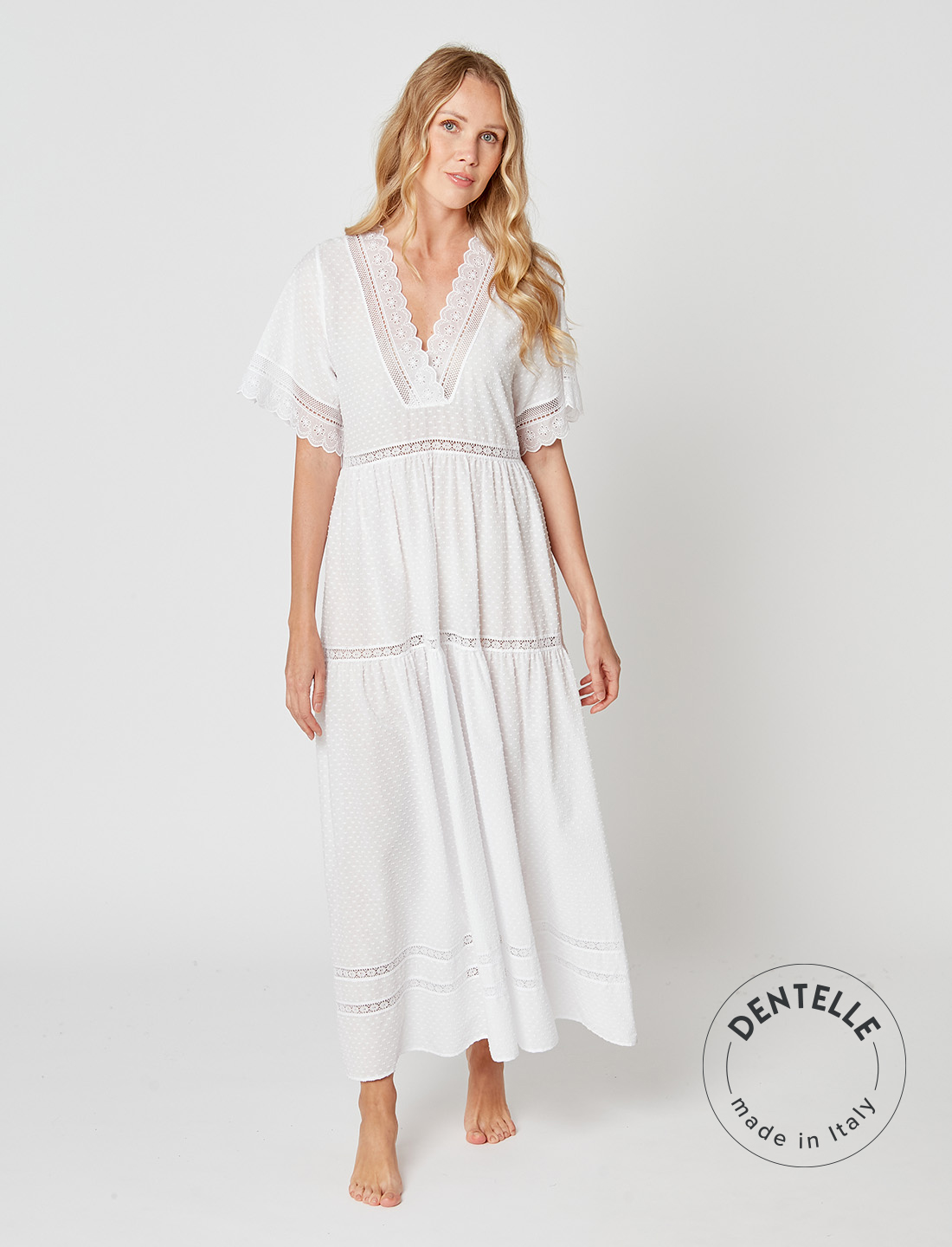 Robe longue • Folk 340 • Blanc