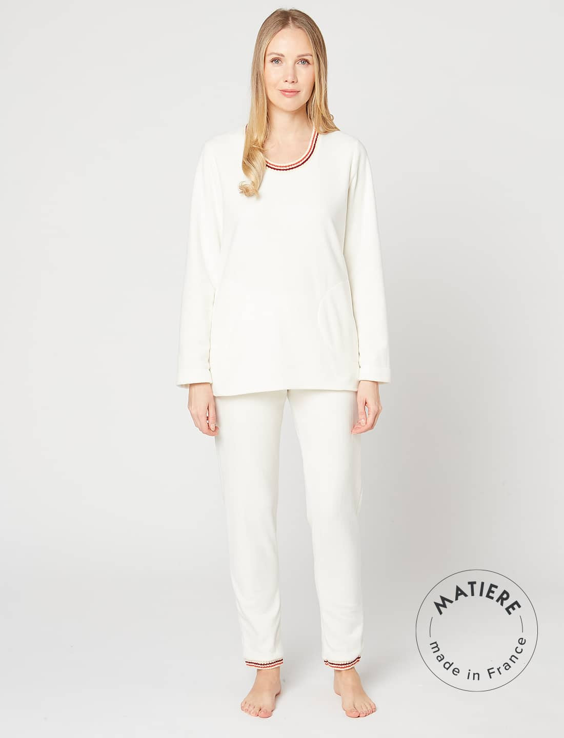 Pyjama en polaire TEDDY 402 écru