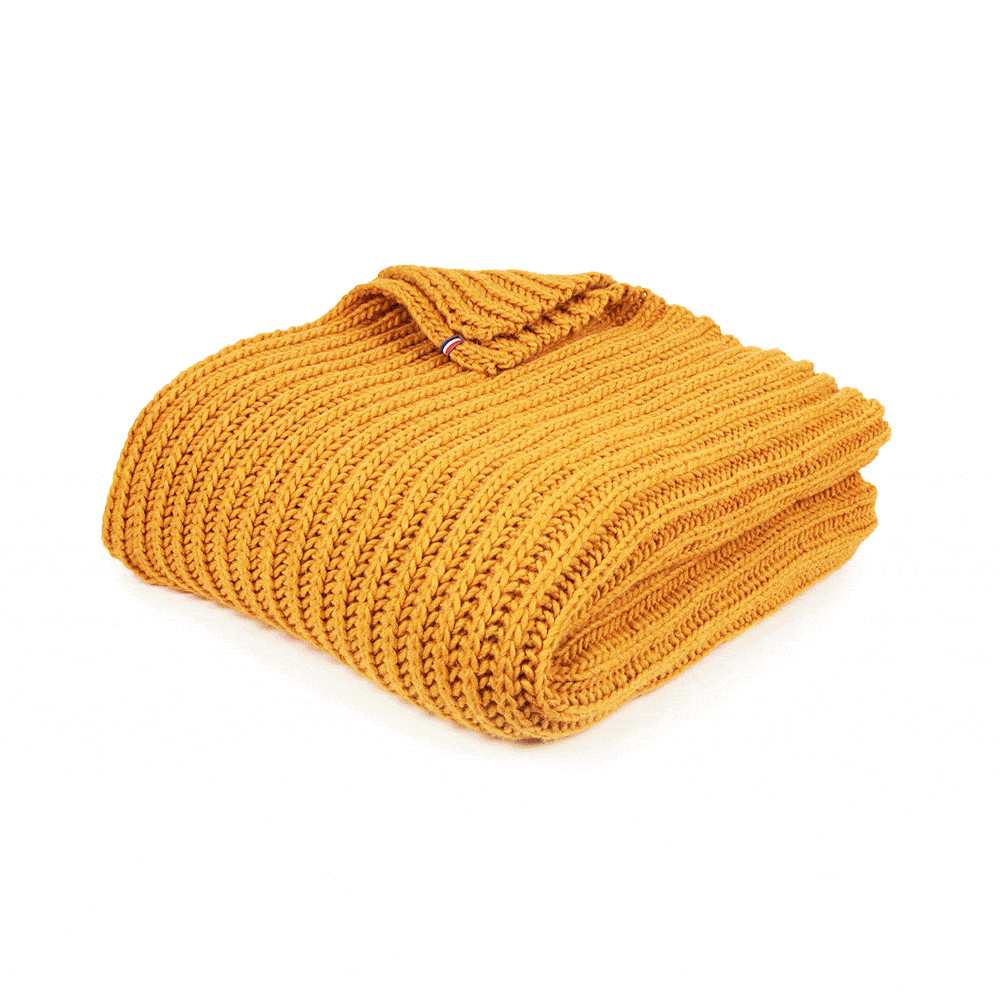 Chunky knit plaid sunshine