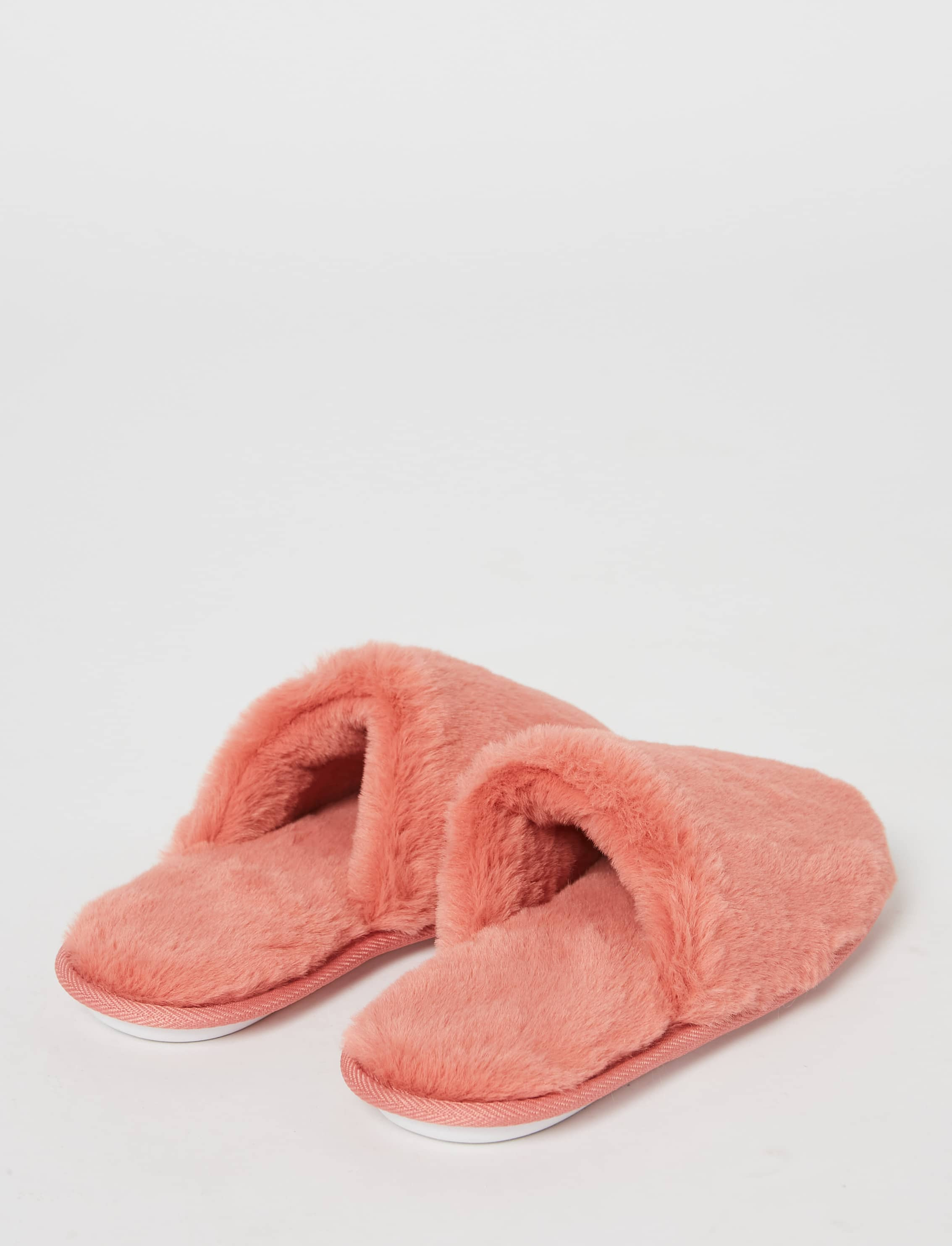 Fleece mules ESSENTIEL H97A nutmeg