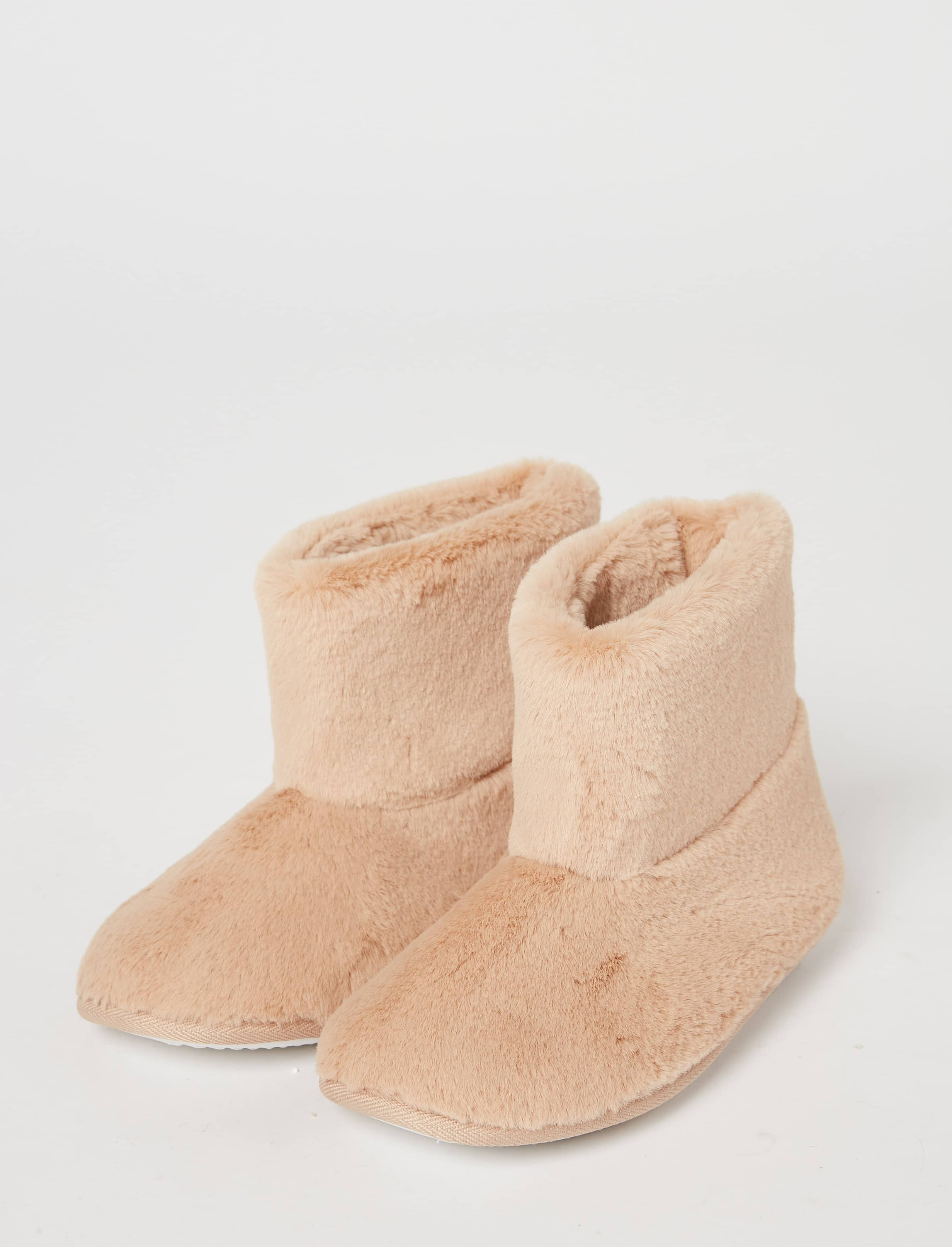 Chaussons boots en peluche ESSENTIEL H99A nougat