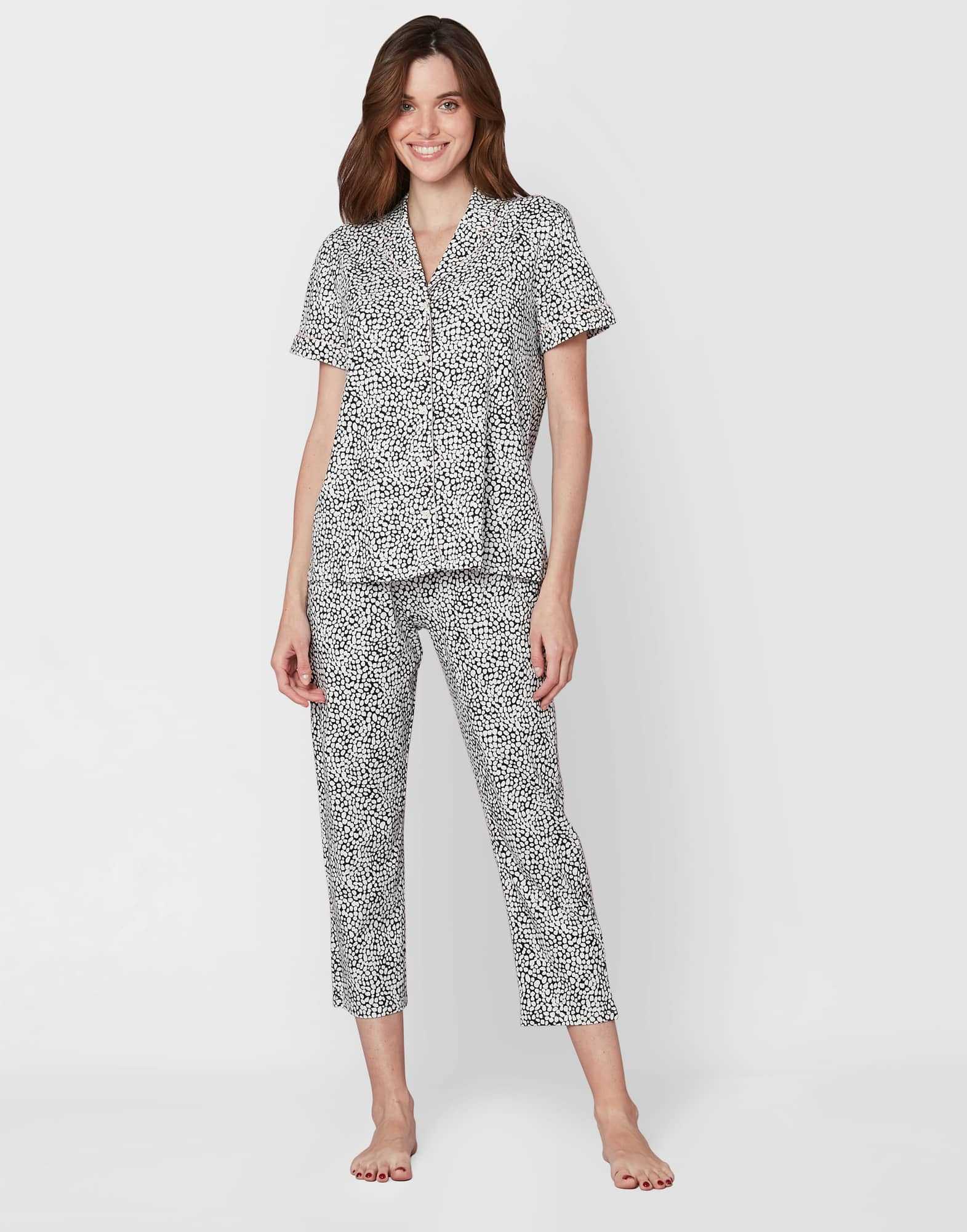 Pyjama pantacourt imprim en coton lasthanne LOVIN YOU 506 marine