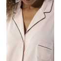 Button-front cotton-modal pyjamas LES INTEMPORELLES A06 rosewood