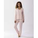 Pyjama en coton modal LES INTEMPORELLES A02 bois de rose