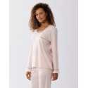 Pyjama en coton modal LES INTEMPORELLES A02 bois de rose