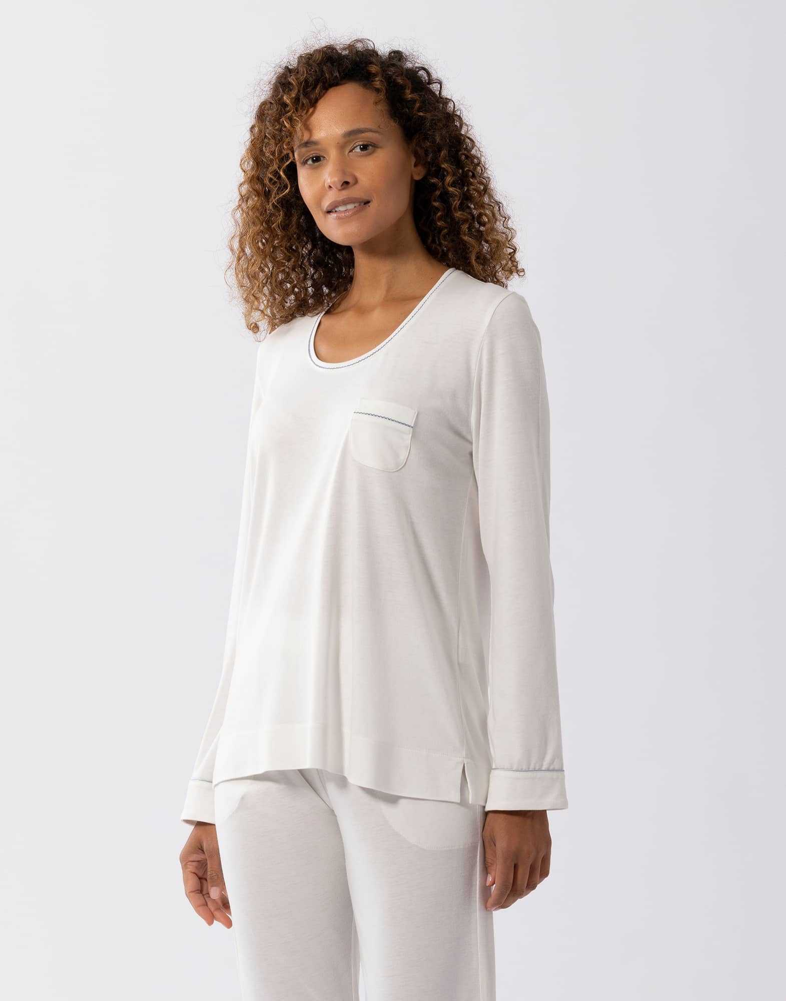 Cotton-modal pyjamas LES INTEMPORELLES A02 ecru