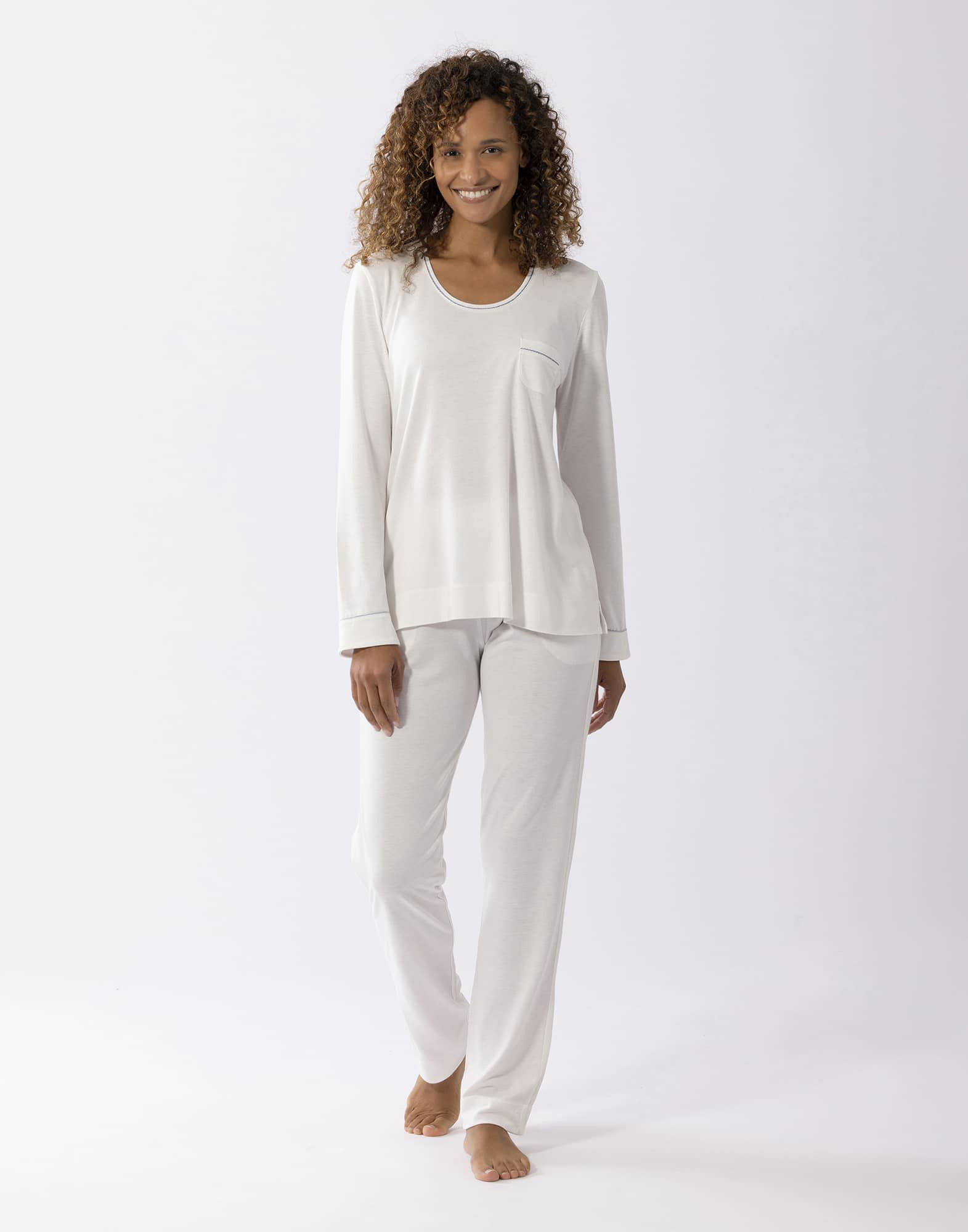 Cotton modal pyjamas LES INTEMPORELLES A02 ecru
