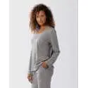 Cotton-modal pyjamas LES INTEMPORELLES A02 grey fleck