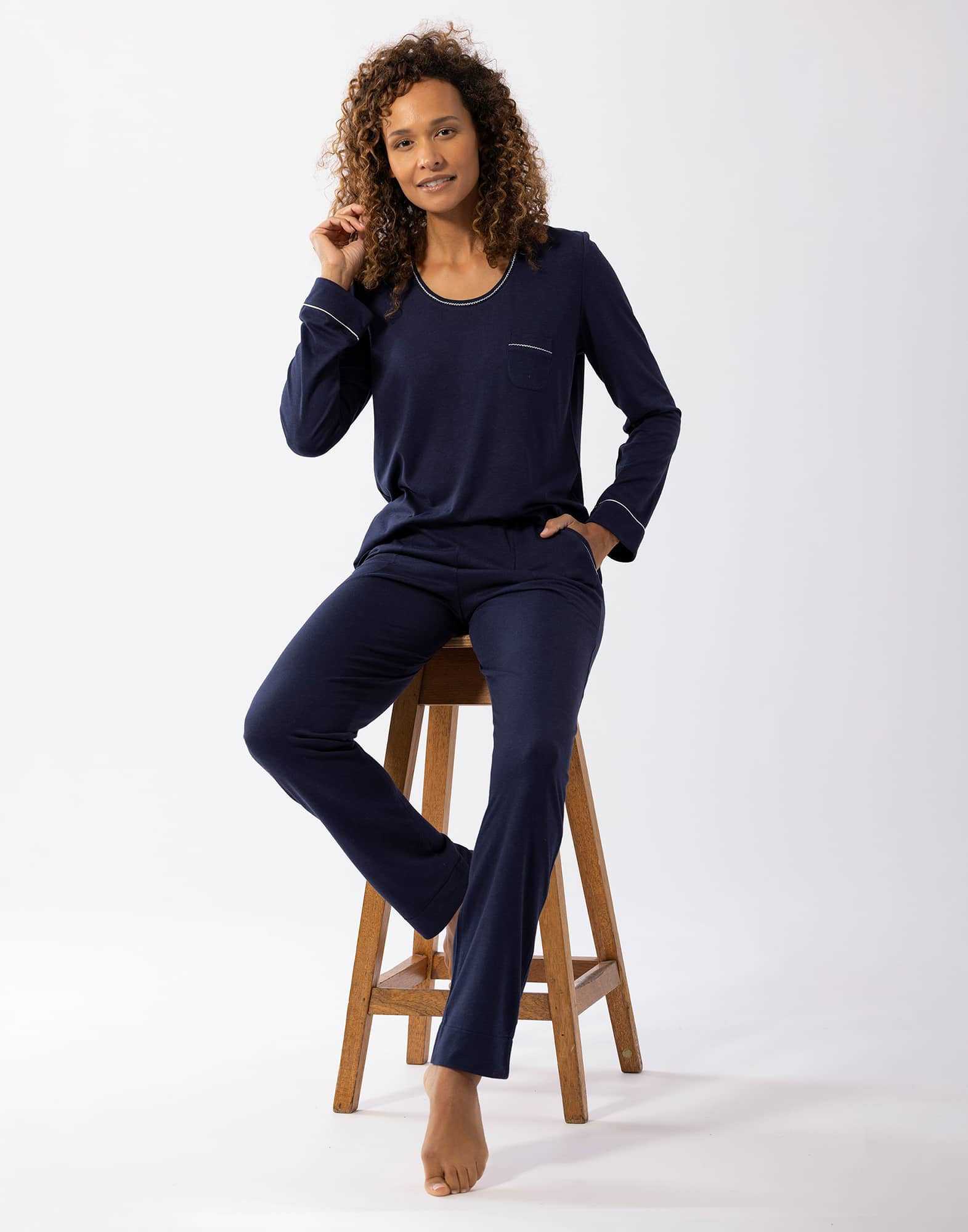 Pyjama en jersey imprimée bleu ZOÉ 602 bleu