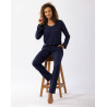 Pyjama en coton modal LES INTEMPORELLES A02 marine