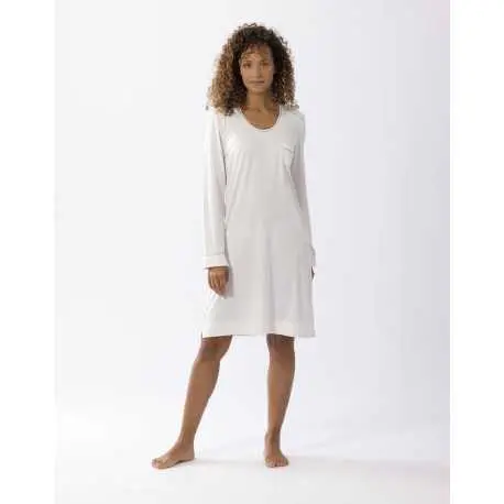 Cotton-modal nightshirt LES INTEMPORELLES A01 ecru
