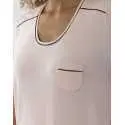 Short-sleeved cotton-modal nightshirt LES INTEMPORELLES A11 rosewood