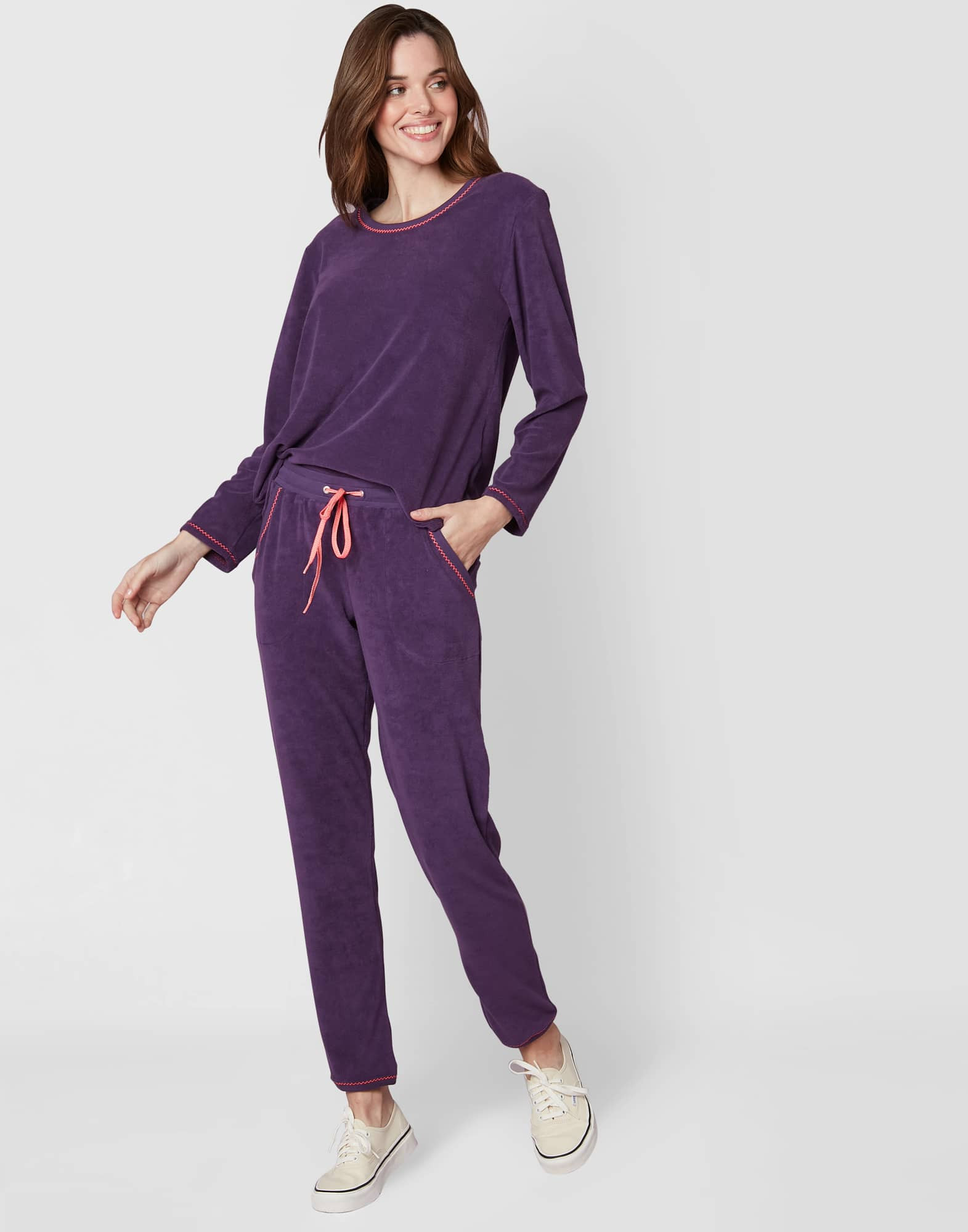 Terry-cloth tracksuit CASSANDRE 502 blueberry | Lingerie le Chat