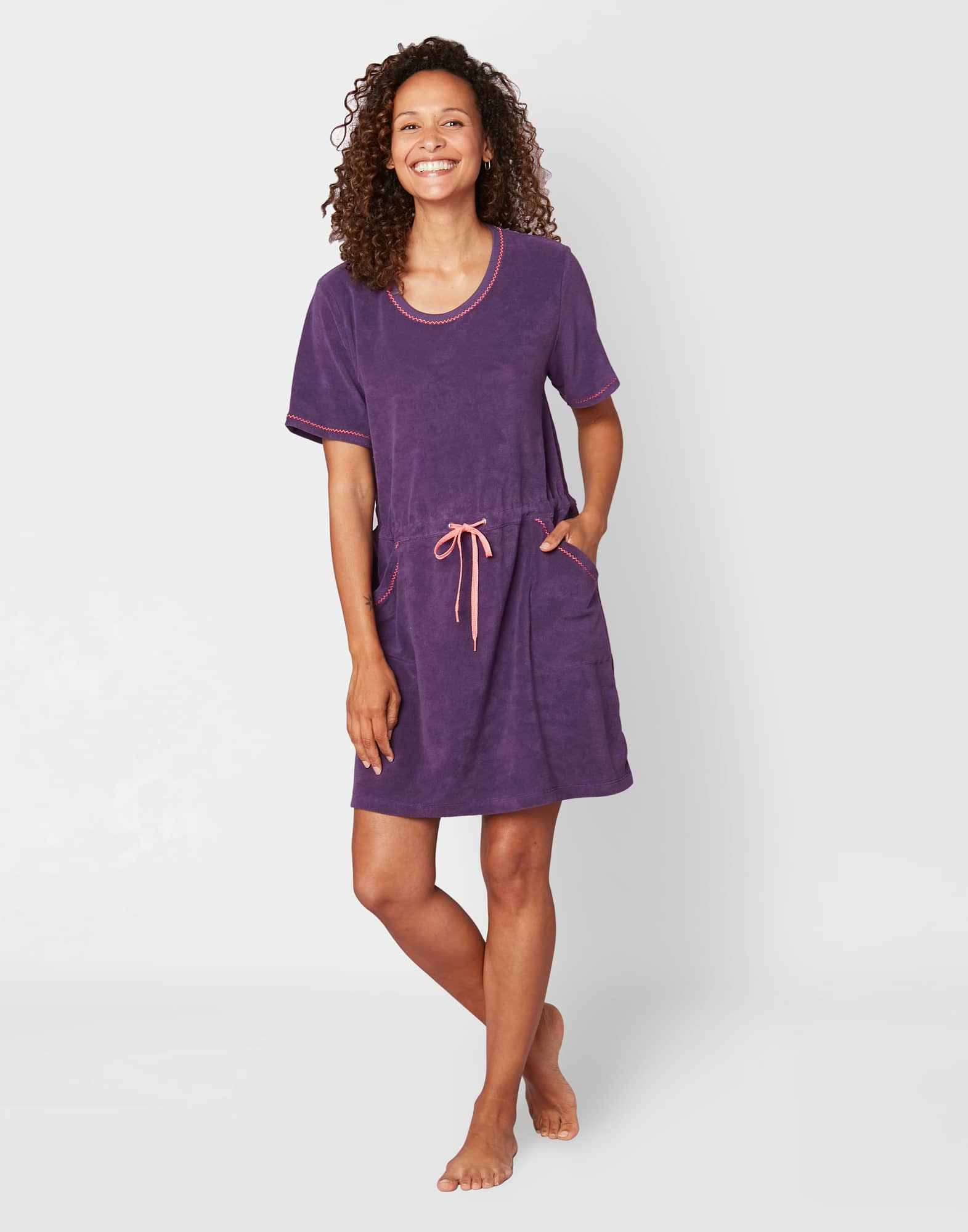 Terrycloth dress CASSANDRE 540 blueberry Lingerie le Chat