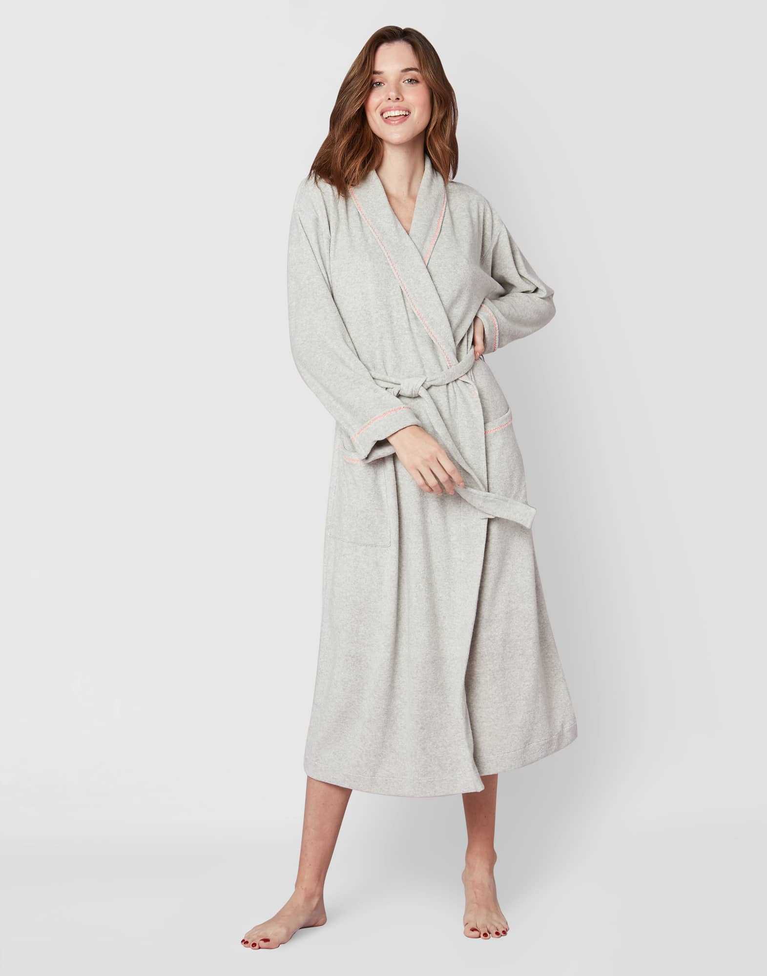 Womens terry online towelling bathrobe