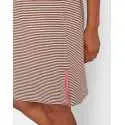 Striped dress in cotton elastane TOUDOUX 540 cocoa ecru
