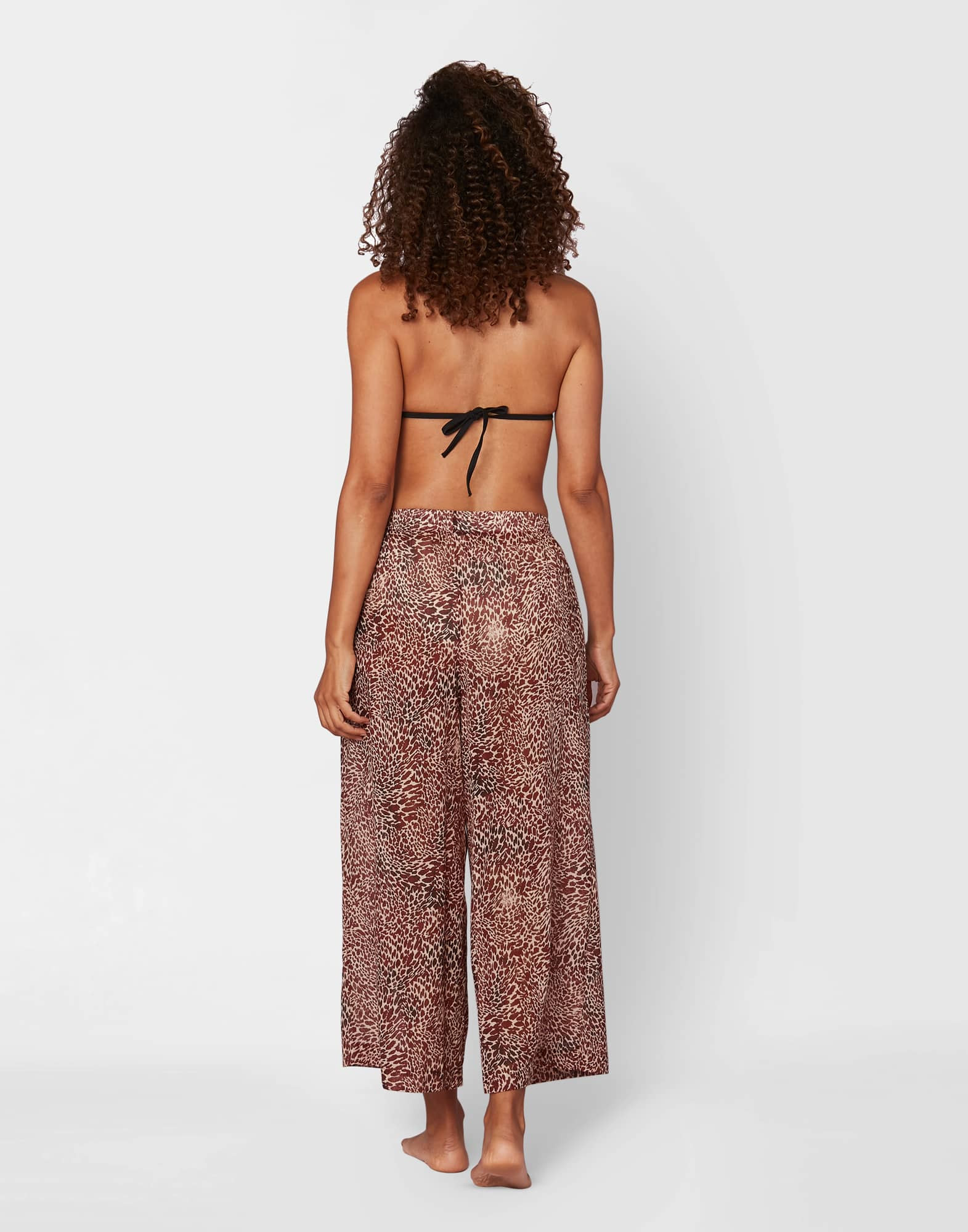 Cropped, patterned trousers in KALAHARI 580 caramel