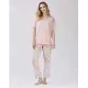 Cropped cotton-modal and viscose pyjamas FANCY 502 in rose