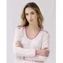 Patterned nightshirt in cotton elastane MORNING 501 rose