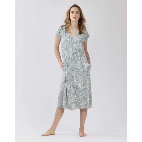 Robe en viscose imprimée COACHELLA 540 bambou Robe en viscose imprimée COACHELLA 540 bambou