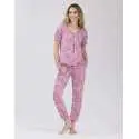 Patterned cropped pyjamas in viscose-elastane COACHELLA 502  blackcurrant