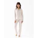 100% cotton interlock buttoned pyjamas HOLLY 606 ecru