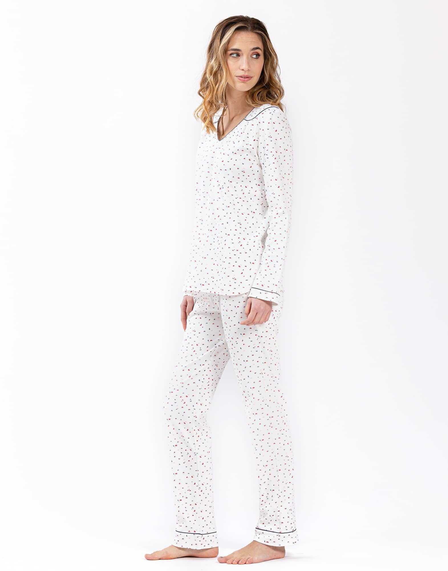 100 cotton interlock pyjamas HOLLY 602 ecru Lingerie le Chat
