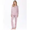 Buttoned jersey fabric pyjamas FOREVER 606  pink
