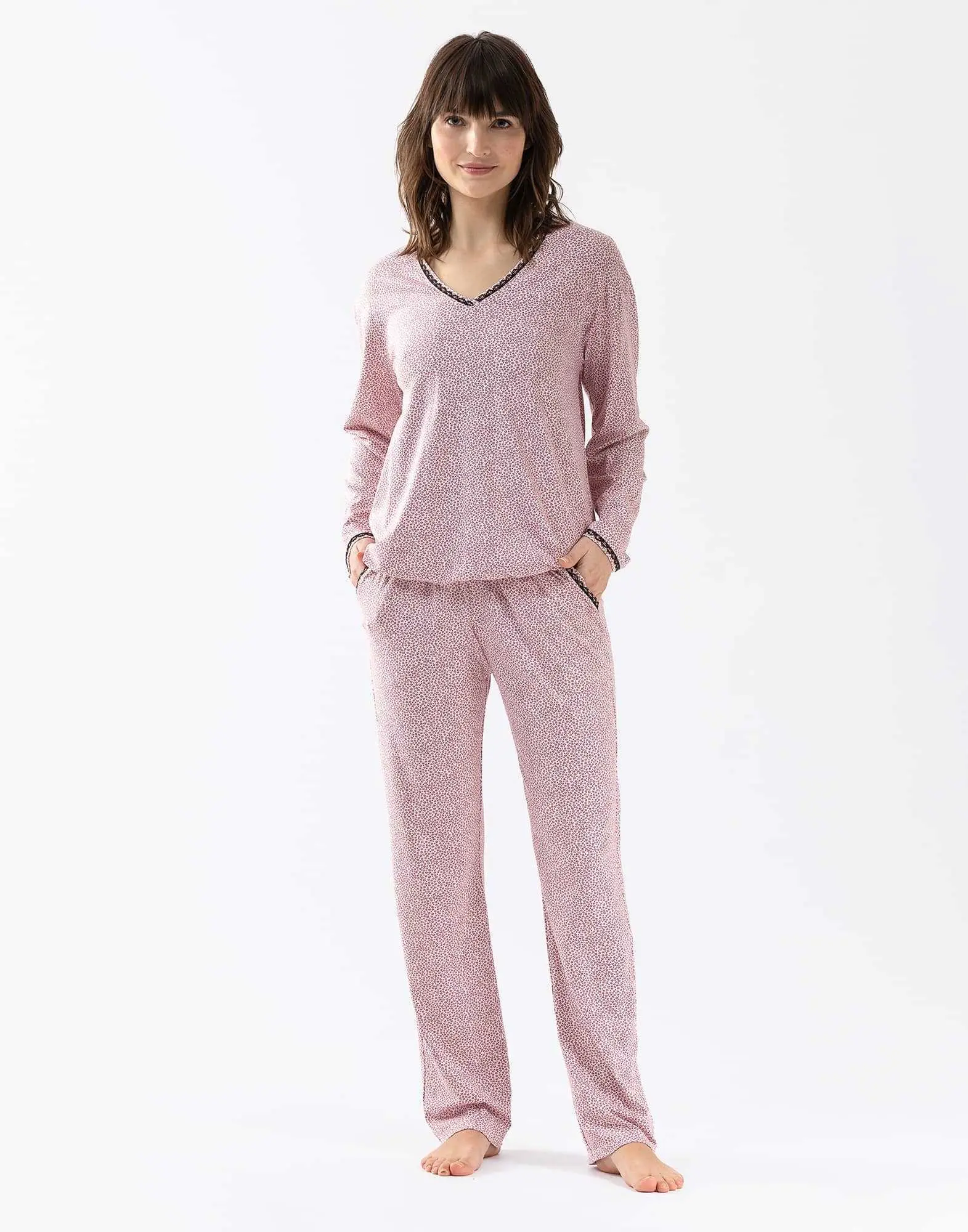 Jersey fabric pyjamas FOREVER 602 pink