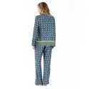 Buttoned pyjamas ZOÉ 606 100% viscose blue | Lingerie le Chat