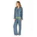 Pyjama boutonné en viscose imprimée bleu ZOÉ 606  bleu | Lingerie le Chat