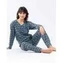 Jersey fabric pyjamas ZOÉ 602 blue | Lingerie le Chat