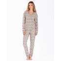 Jersey fabric pyjamas ZOÉ 602 ecru | Lingerie le Chat