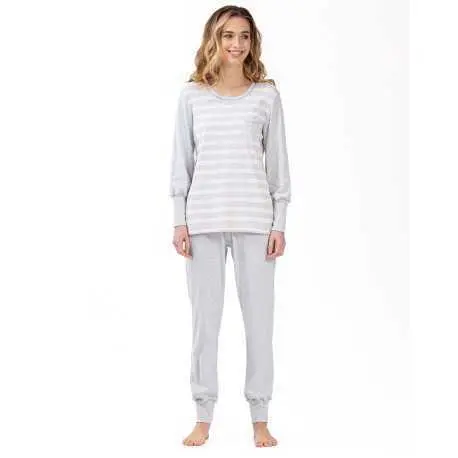 100% cotton interlock pyjamas HYGGE 602 pink | Lingerie le Chat