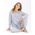 100% cotton interlock pyjamas HYGGE 602 sky blue | Lingerie le Chat