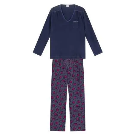 Pyjama ALBA 602 marine| Lingerie le Chat