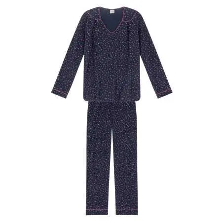 Pyjama en coton marine HOLLY 602 marine