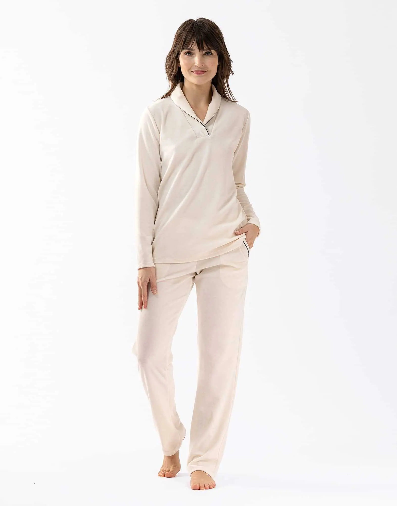Pyjama En Velours Noir LE CHAT - Taille 38 (M), Neuf Avec étiquettes, Valeur 327€, Luxueux Et Confortable