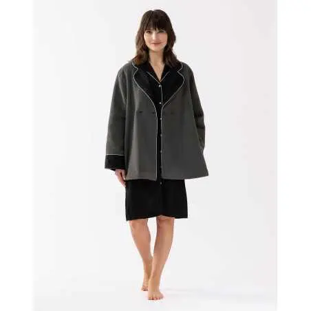 Microfleece jacket GABRIELLE 670 grey fleck | Lingerie le Chat